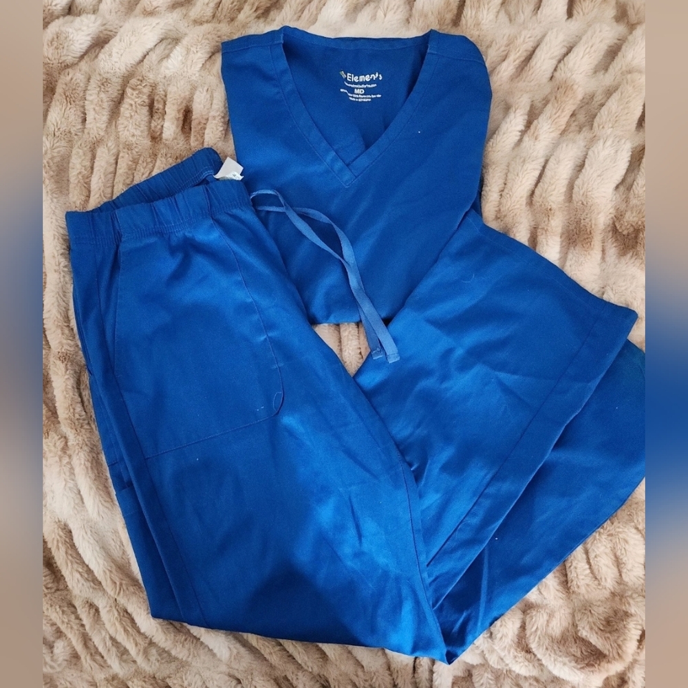 Royal Blue Scrub Set